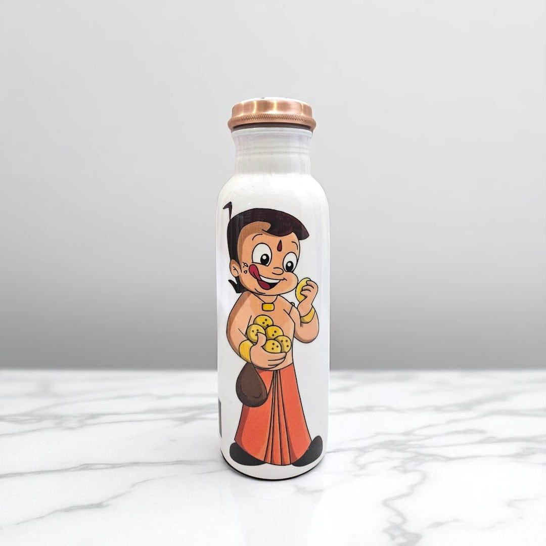 Chhota Bheem cartoon printed pure copper water bottle